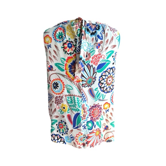 NWOT Boden Vibrant Floral Sleeveless Blouse - Picture 3 of 9